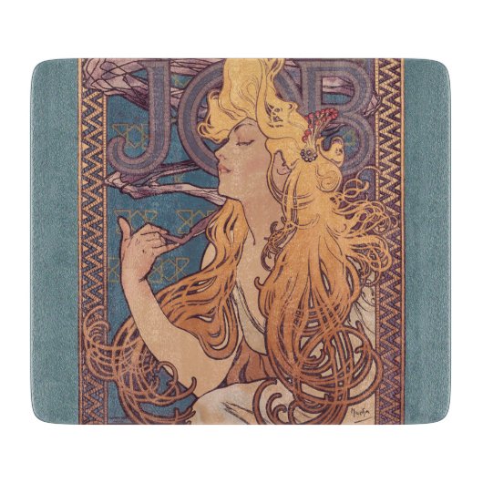 Alfonse Mucha Job Art Nouveau vrouw Snijplank (Voorkant)