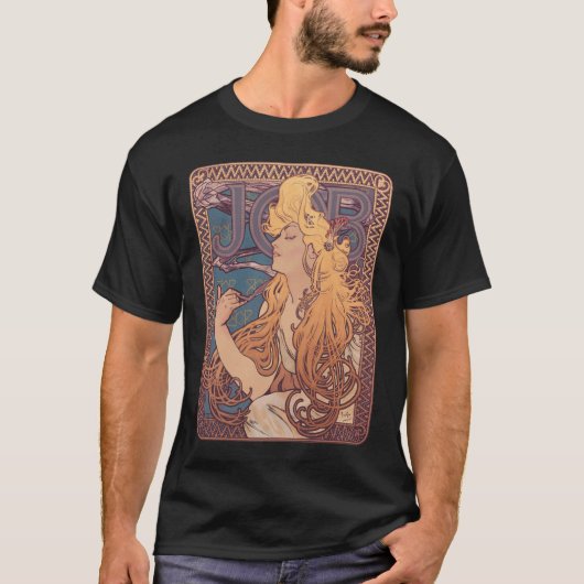 Alfonse Mucha Job Art Nouveau vrouw T-shirt (Voorkant)