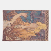 Alfonse Mucha Job Art Nouveau vrouw Theedoek (Horizontaal)