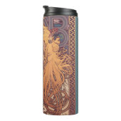 Alfonse Mucha Job Art Nouveau vrouw Thermosbeker (Geroteerd rechts)