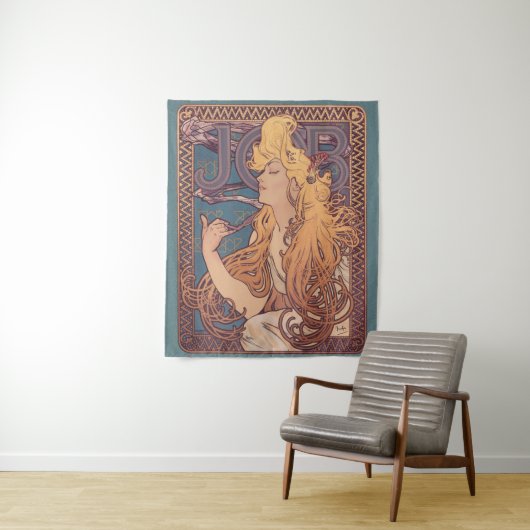 Alfonse Mucha Job Art Nouveau vrouw Wandkleed (In situ)