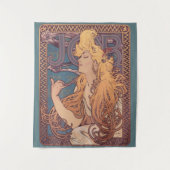 Alfonse Mucha Job Art Nouveau vrouw Wandkleed (Voorkant)