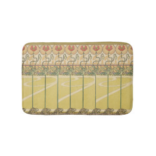 Alfonse Mucha Klaprozen Art Nouveau Bloem Behangse Badmat