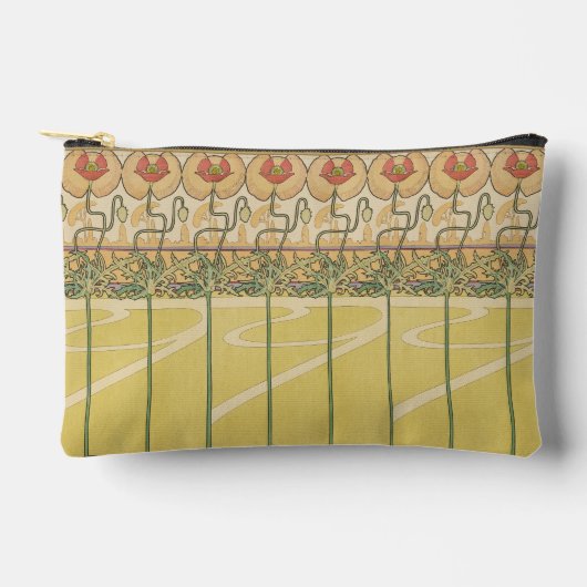 Alfonse Mucha Klaprozen Art Nouveau Bloem Behangse Etui (Voorkant)