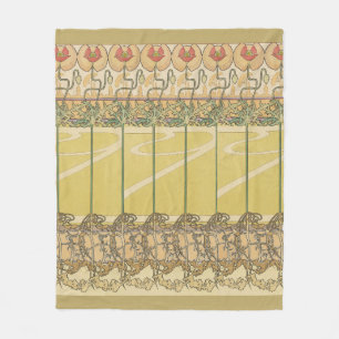 Alfonse Mucha Klaprozen Art Nouveau Bloem Behangse Fleece Deken
