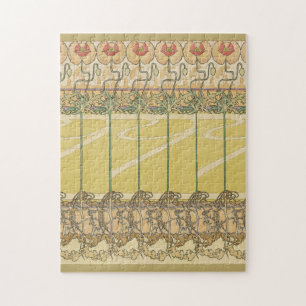 Alfonse Mucha Klaprozen Art Nouveau Bloem Behangse Legpuzzel