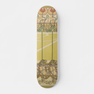 Alfonse Mucha Klaprozen Art Nouveau Bloem Behangse Persoonlijk Skateboard