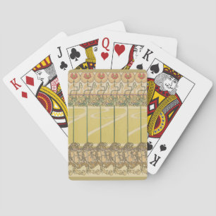Alfonse Mucha Klaprozen Art Nouveau Bloem Behangse Pokerkaarten