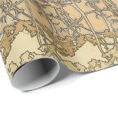 Alfonse Mucha Poppies Art Nouveau Floral Wallpaper Cadeaupapier (Rol Hoek)