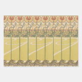 Alfonse Mucha Poppies Art Nouveau Floral Wallpaper Inpakpapier Vel (Voorkant)