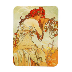 Alfonse Mucha Summer Magnet Magneet