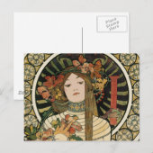 Alfonse Mucha Trappistine Nouveau Briefkaart (Voorkant / Achterkant)