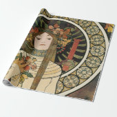 Alfonse Mucha Trappistine Nouveau Cadeaupapier (Uitgerold)