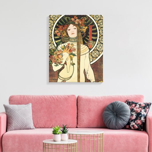 Alfonse Mucha Trappistine Nouveau Canvas Afdruk (Insitu (Woonkamer))