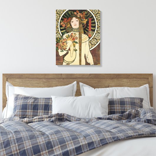 Alfonse Mucha Trappistine Nouveau Canvas Afdruk (Insitu (Slaapkamer))
