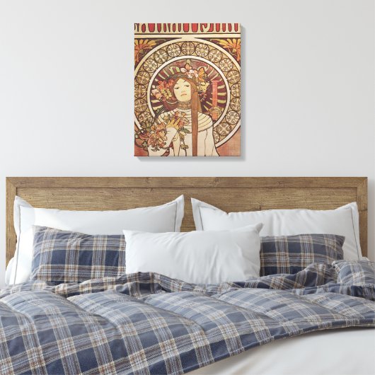Alfonse Mucha Trappistine Nouveau Canvas Afdruk (Insitu (Slaapkamer))