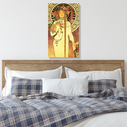 Alfonse Mucha Trappistine Nouveau Canvas Afdruk (Insitu (Slaapkamer))