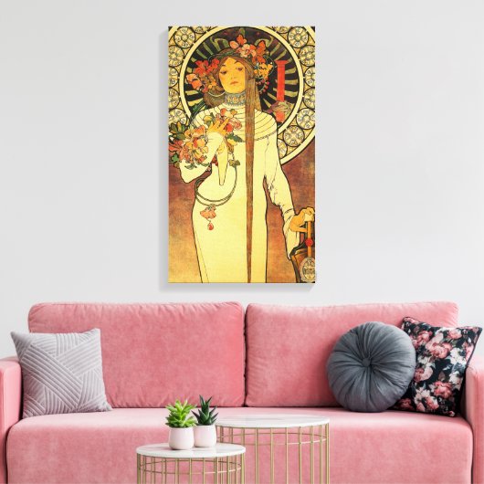 Alfonse Mucha Trappistine Nouveau Canvas Afdruk (Insitu (Woonkamer))