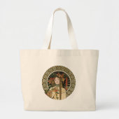 Alfonse Mucha Trappistine Nouveau Grote Tote Bag (Voorkant)