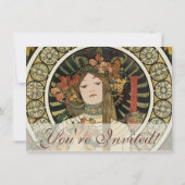 Alfonse Mucha Trappistine Nouveau Kaart (Voorkant)