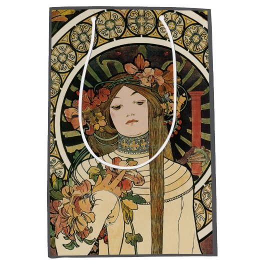 Alfonse Mucha Trappistine Nouveau Medium Cadeauzakje (Voorkant)