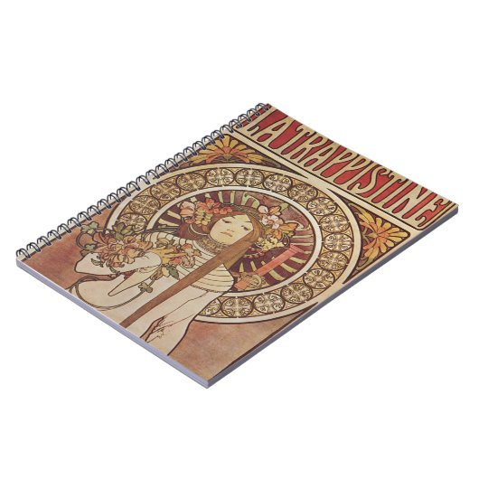 Alfonse Mucha Trappistine Nouveau Notitieboek (Linkerzijde)