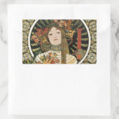 Alfonse Mucha Trappistine Nouveau Rechthoekige Sticker (Tas)