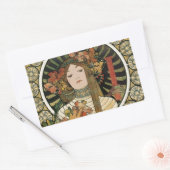 Alfonse Mucha Trappistine Nouveau Rechthoekige Sticker (Envelop)