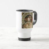 Alfonse Mucha Trappistine Nouveau Reisbeker (Voorkant rechts)