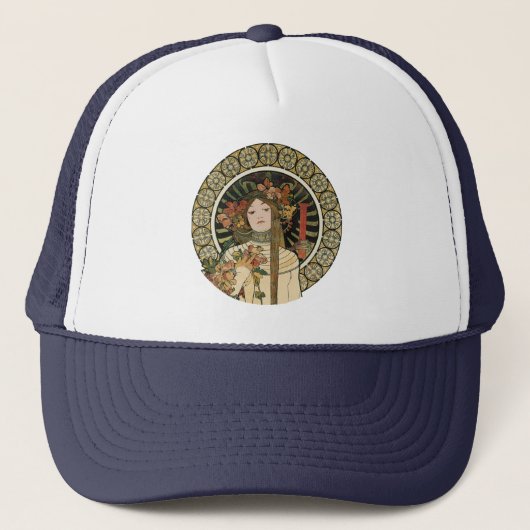 Alfonse Mucha Trappistine Nouveau Trucker Pet (Voorkant)