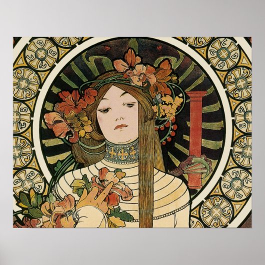 Alfonse Mucha Trappistine Nouveau Vintage Poster (Voorkant)