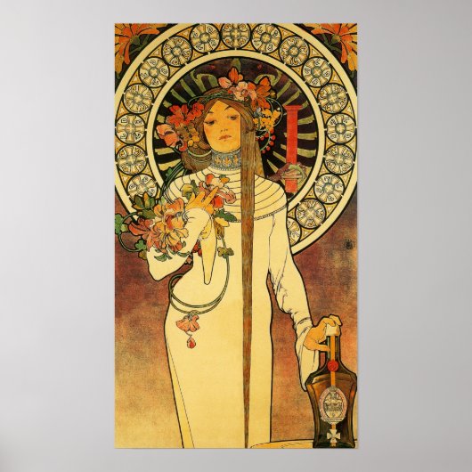 Alfonse Mucha Trappistine Nouveau Vintage Poster (Voorkant)