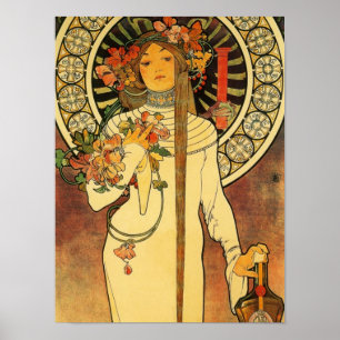 Alfonse Mucha Trappistine Nouveau Vintage Poster