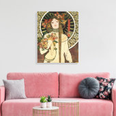 Alfonse Mucha Trappistine Nouveau Vintage Poster Canvas Afdruk (Insitu (Woonkamer))