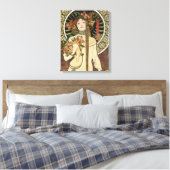 Alfonse Mucha Trappistine Nouveau Vintage Poster Canvas Afdruk (Insitu (Slaapkamer))