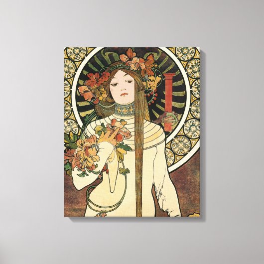 Alfonse Mucha Trappistine Nouveau Vintage Poster Canvas Afdruk (Voorkant)