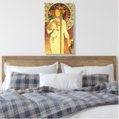 Alfonse Mucha Trappistine Nouveau Vintage Poster Canvas Afdruk (Insitu (Slaapkamer))