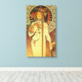Alfonse Mucha Trappistine Nouveau Vintage Poster Canvas Afdruk (Insitu (Houten vloer))