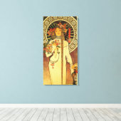 Alfonse Mucha Trappistine Nouveau Vintage Poster Canvas Afdruk (Insitu (Houten vloer))