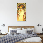 Alfonse Mucha Trappistine Nouveau Vintage Poster Canvas Afdruk (Insitu (Slaapkamer))
