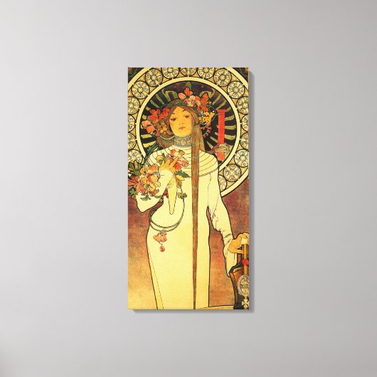 Alfonse Mucha Trappistine Nouveau Vintage Poster Canvas Afdruk (Voorkant)