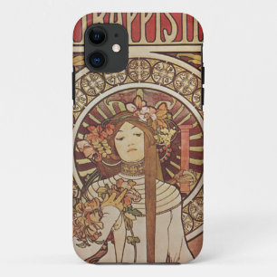 Alfonse Mucha Trappistine Nouveau Vintage Poster iPhone 11 Hoesje
