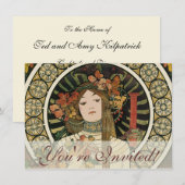 Alfonse Mucha Trappistine Nouveau Vintage Poster Kaart (Voorkant / Achterkant)