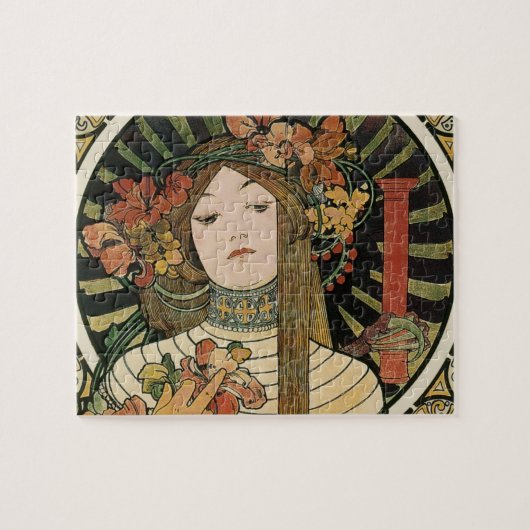 Alfonse Mucha Trappistine Nouveau Vintage Poster Legpuzzel (Horizontaal)