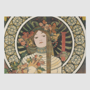 Alfonse Mucha Trappistine Nouveau Vintage Poster Tissuepapier