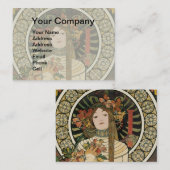 Alfonse Mucha Trappistine Nouveau Visitekaartje (Voorkant / Achterkant)