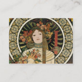 Alfonse Mucha Trappistine Nouveau Visitekaartje (Achterkant)