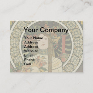 Alfonse Mucha Trappistine Nouveau Visitekaartje