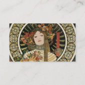 Alfonse Mucha Trappistine Nouveau Visitekaartje (Achterkant)