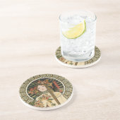 Alfonse Mucha Trappistine Nouveau Zandsteen Onderzetter (Zijkant)